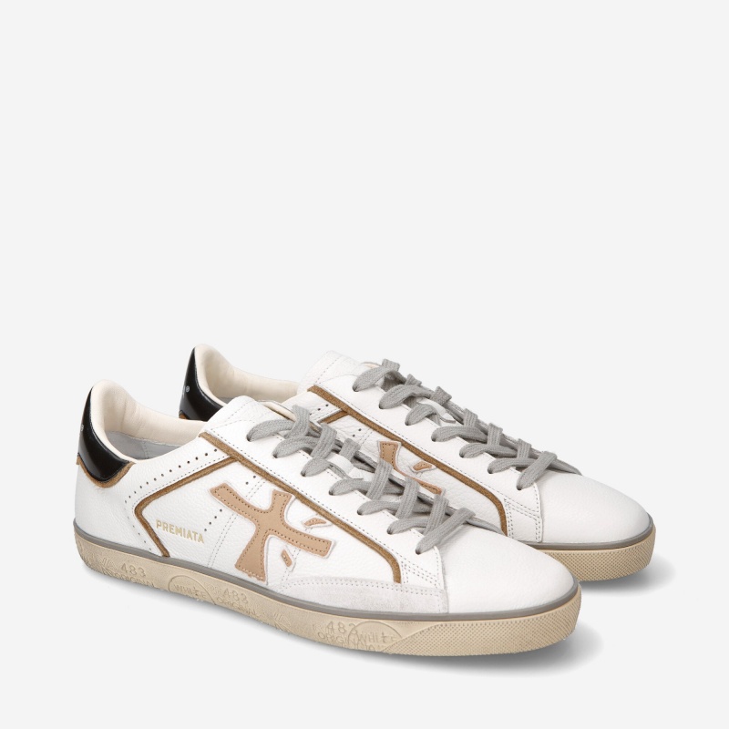 Basket Premiata Steven 6462 Blanche Homme|NTNH-42305931