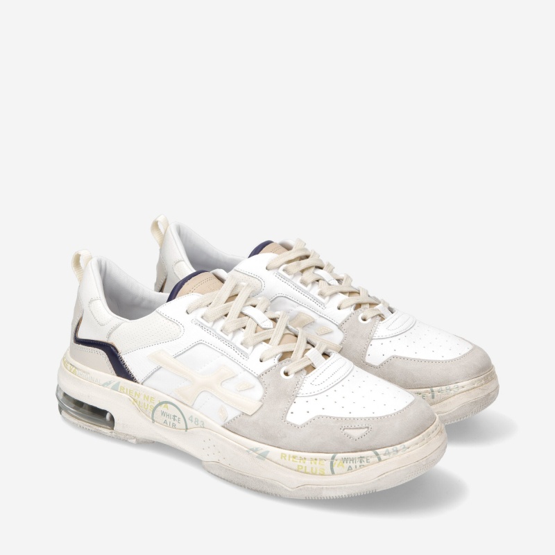 Basket Premiata Drake 328 Blanche Homme|ZGAF-57873704