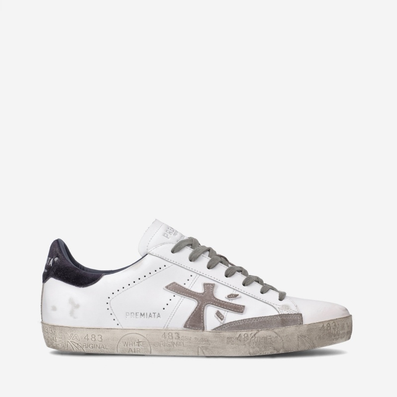 Basket Premiata Steven 5472 Blanche Homme|AFGS-13226071