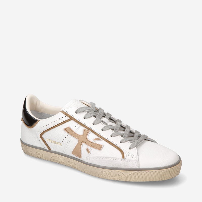 Basket Premiata Steven 6462 Blanche Homme|NTNH-42305931