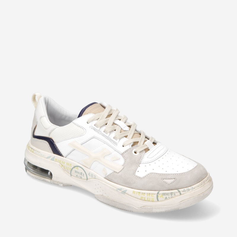 Basket Premiata Drake 328 Blanche Homme|ZGAF-57873704