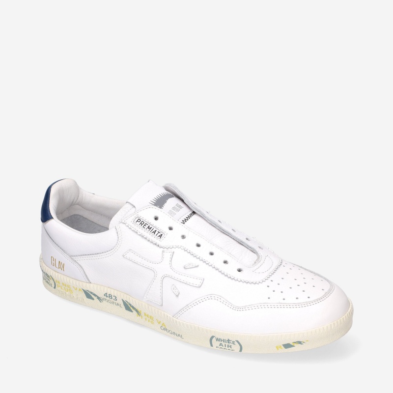 Basket Premiata Clay 6352 Blanche Homme|GNKE-71129764