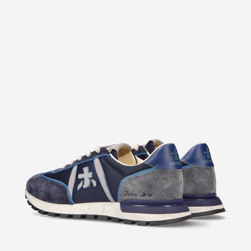 Basket Premiata John Low 6476 Bleu Homme|WHDD-18100360