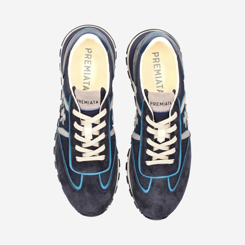 Basket Premiata John Low 6476 Bleu Homme|WHDD-18100360