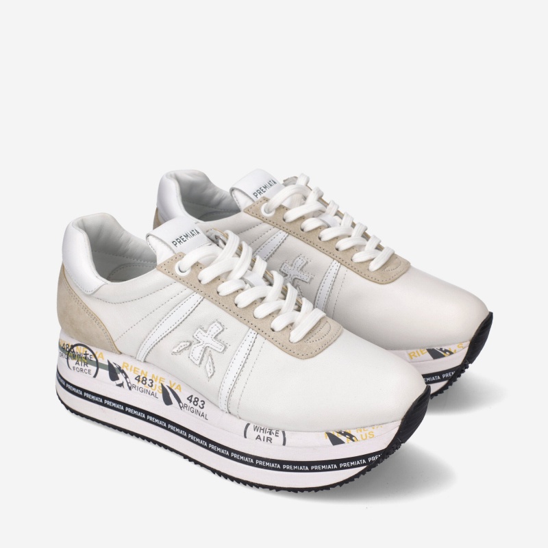 Basket Premiata Beth 5603 Blanche Femme|ZGJF-41695202