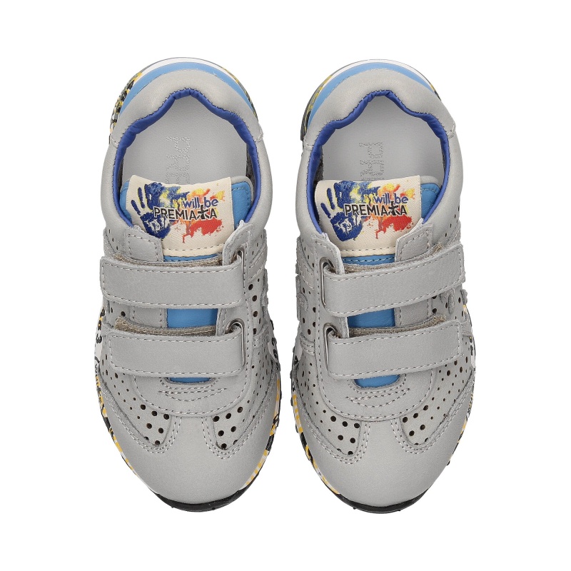 Basket Premiata Lucy 1415V Grise Enfant|EUQQ-44914529