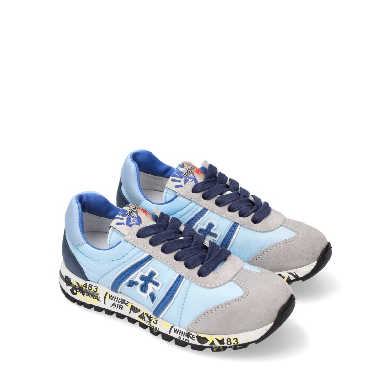 Basket Premiata Lucy 1765B Bleu Enfant|VXPJ-70715480