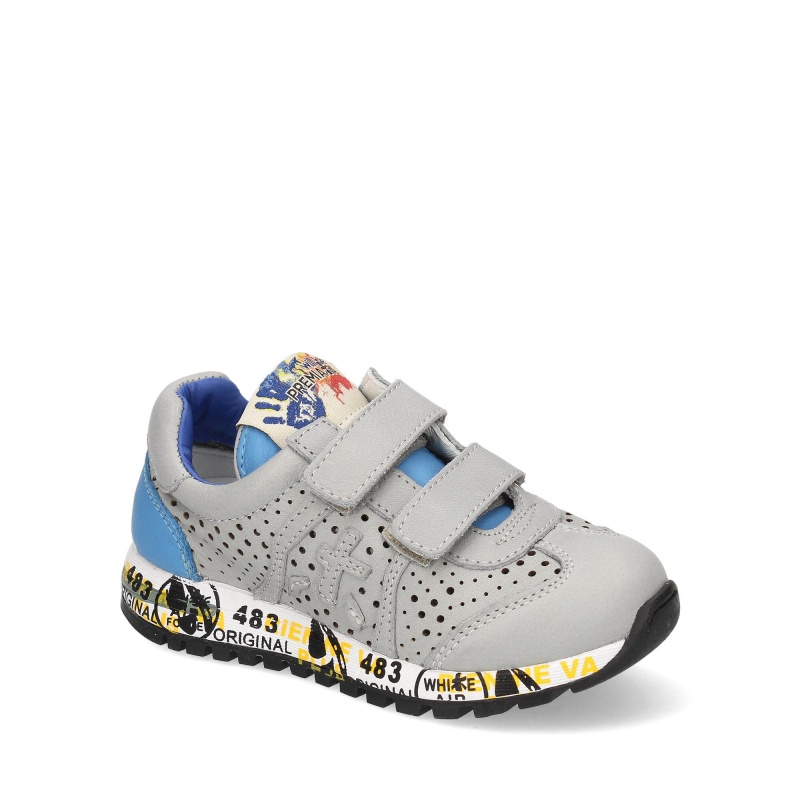 Basket Premiata Lucy 1415V Grise Enfant|EUQQ-44914529