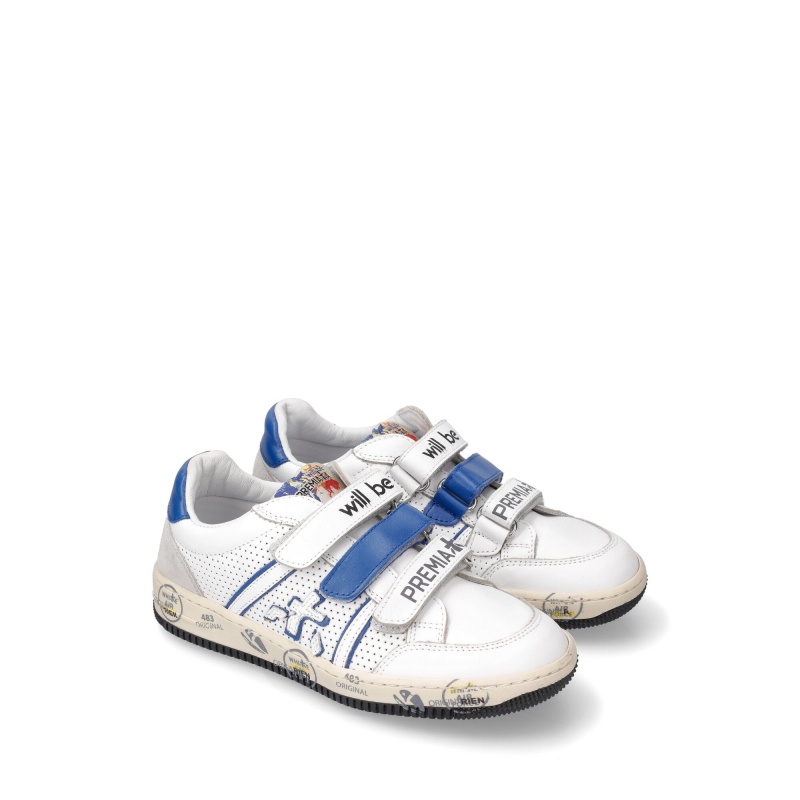 Basket Premiata Wally 1856V Blanche Enfant|HQWJ-92981009